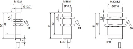 Индуктивные датчики цилиндрические EGE-Elektronik
